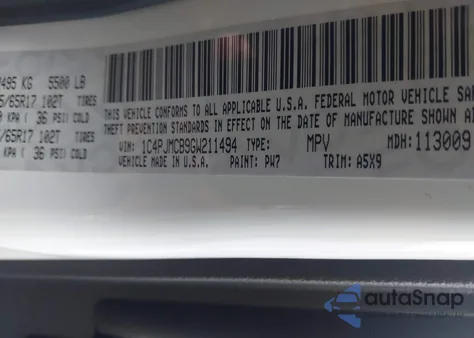 2016 Jeep Cherokee Latitude из США, поврежденный, VIN 1C4PJMCB9GW211494